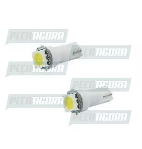 PAR LAMPADA IMPORTADA LED ESMAGADA 12V 01 LED T5 BRANCA 5050 (458449)