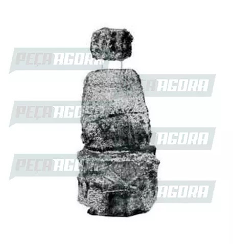 CAPA PELUCIA CHINIL BANCO C/LOGO VW CONSTELLATION MOTORISTA GAUCHA CINZA (446329