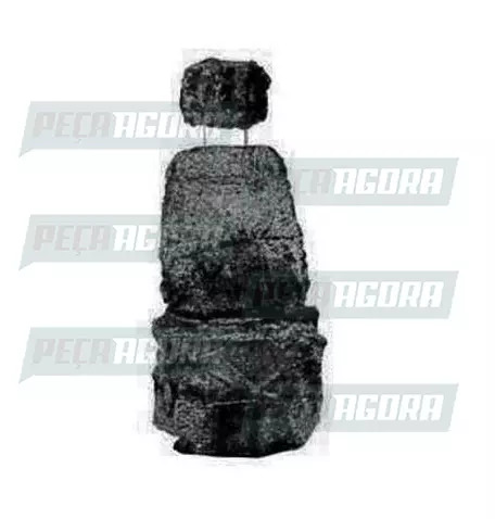 CAPA PELUCIA CHINIL BANCO S/LOGO MB ACCELO SO MOTORISTA GAUCHA PRETA (457488)