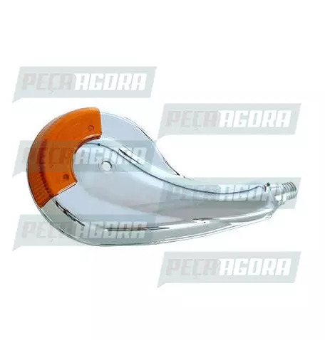 CALOTINHA CROMADA PLASTICA GOTA PLUS ACRILICO LARANJA ESQUERDO  RODOAR (NF 365)