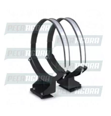 SUPORTE TANQUE PLASTICO BEPO M-195X ARLA CILINDRICO ESQUERDO COM CINTA (440515)