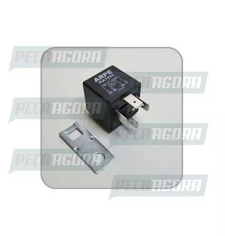 RELE AUXILIAR UNIVERSAL COM CANECA PLASTICA 4 TERMINAIS COM SUPORTE 12V ARPE (45