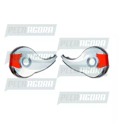 PAR CALOTINHA CROMADA PLASTICA TOP LINE LARANJA PAR CAPANEMA RODOAR (448073)