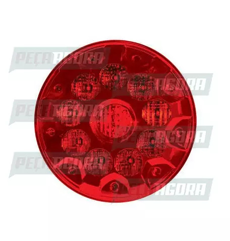 LANTERNA TRASEIRA NOMA 10 LEDS BIVOLT PS VERMELHO PRADOLUX PL0780 (PL07802463)