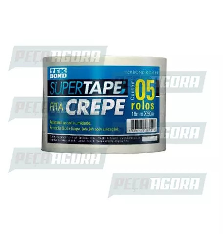 FITA CREPE 18MMX50M TEKBOND (EMBALAGEM COM 5 ROLOS) (449465)