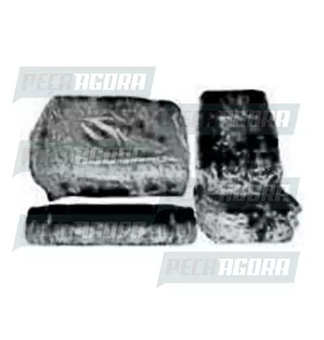 CAPA PELUCIA CHINIL BANCO S/LOGO FORD TRANSIT MOTORISTA/CARONA GAUCHA CINZA (444