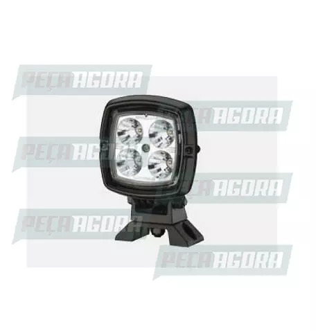 FAROL QUADRADO COMUM 4 LEDS BIVOLT PRETO WIDE BEAM COM BASE GIRO BRASLUX (453898