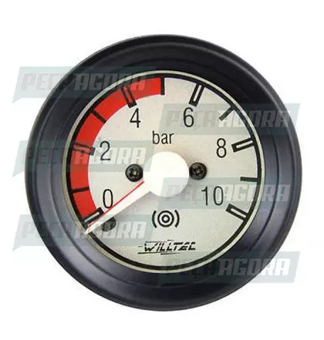 RELOGIO VOLKSWAGEN MANOMETRO MECANICO DUPLO PRESAO AR 0-10 BAR 52MM PT (T1291961
