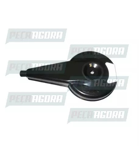 CALOTINHA PRETA PLASTICA LIGHT COM REFLETOR PRATA RODOAR (425004)