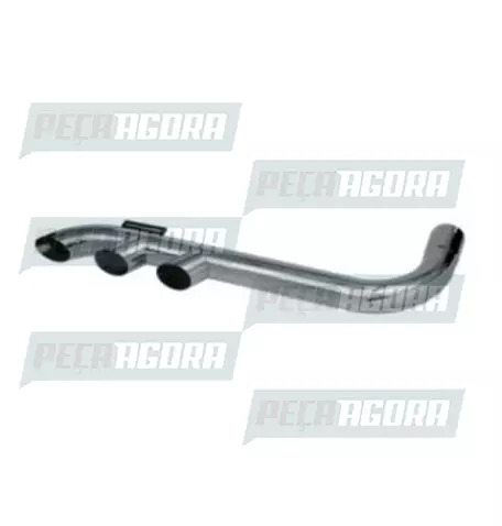TUBO TERMINAL CURVO CROMADO 4,5'' LONGO 1970MM 3 SAIDAS FABBOF (449222)