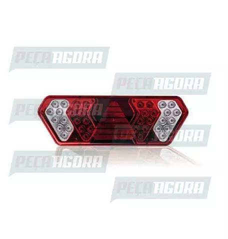 LANTERNA TRASEIRA CARRETA GUERRA IMPLEMENTAR 2012 COM LED 12V ESQUERDO L3061 IVA