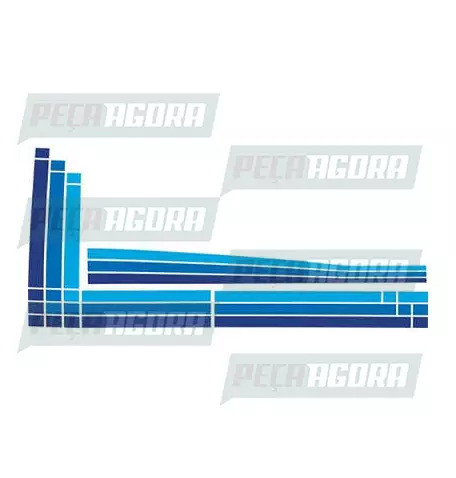 FAIXA LATERAL 1 LINHA PARA SCANIA 113 92/93 T - AZUL (441182)