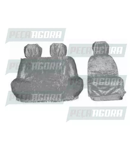 CAPA PELUCIA CHINIL BANCO C/LOGO MB 1215C MOTORISTA/CARONA GAUCHA CINZA (446244)