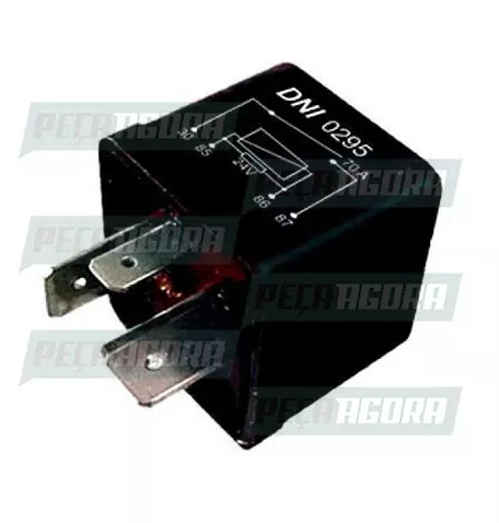 RELE AUXILIAR DE POTENCIA FORD 4 TERMINAIS SEM SUPORTE 70A 24V DNI 0295 (1104936