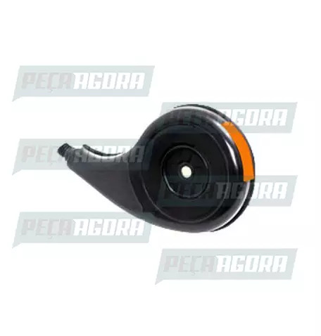 CALOTINHA PRETA PLASTICA GOTA COM REFLETIVO ESQUERDO  RODOAR (NF 1159)