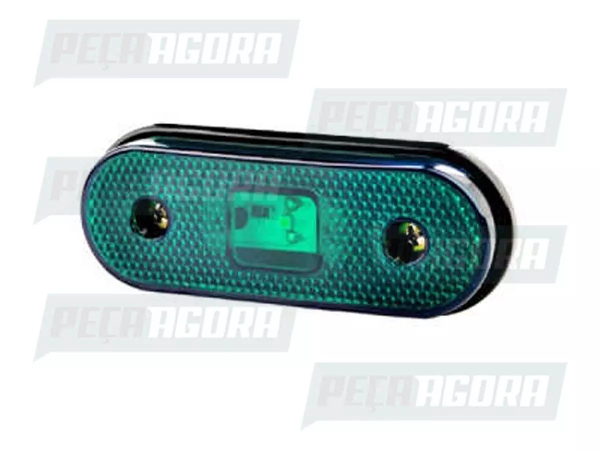 LANTERNA LATERAL OVAL VERDE LED SEM SUPORTE BIVOLT (444012)