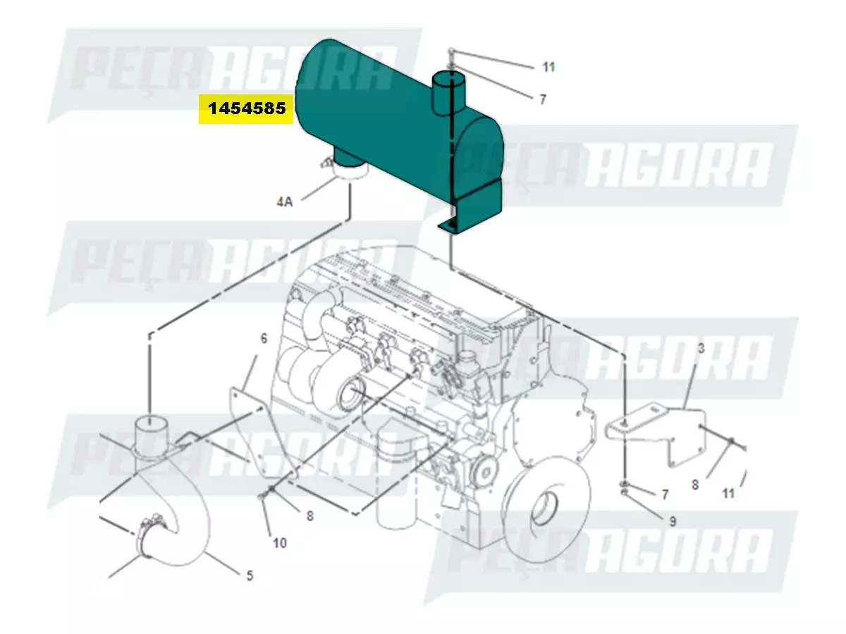SILENCIOSO CATERPILLAR 316 3126​ CP533D CP563D CS531D CS533C CS533D CS563D CS5