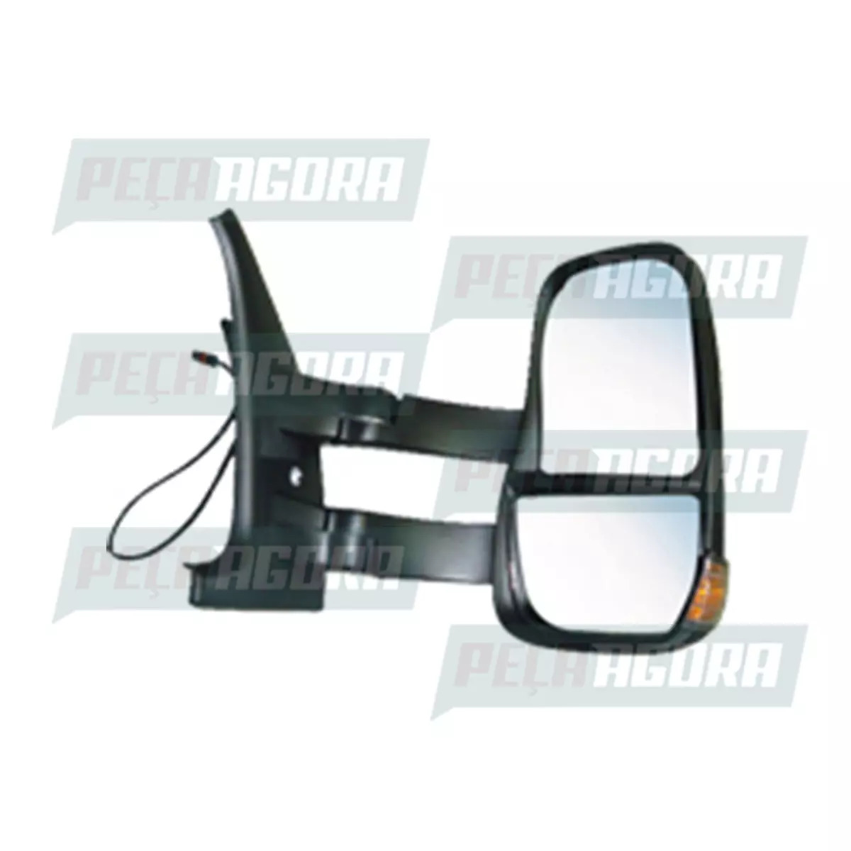 ESPELHO RETROVISOR LD MANUAL BRACO LONGO PARA IVECO DAILY TODOS C/ ANTENA (38004