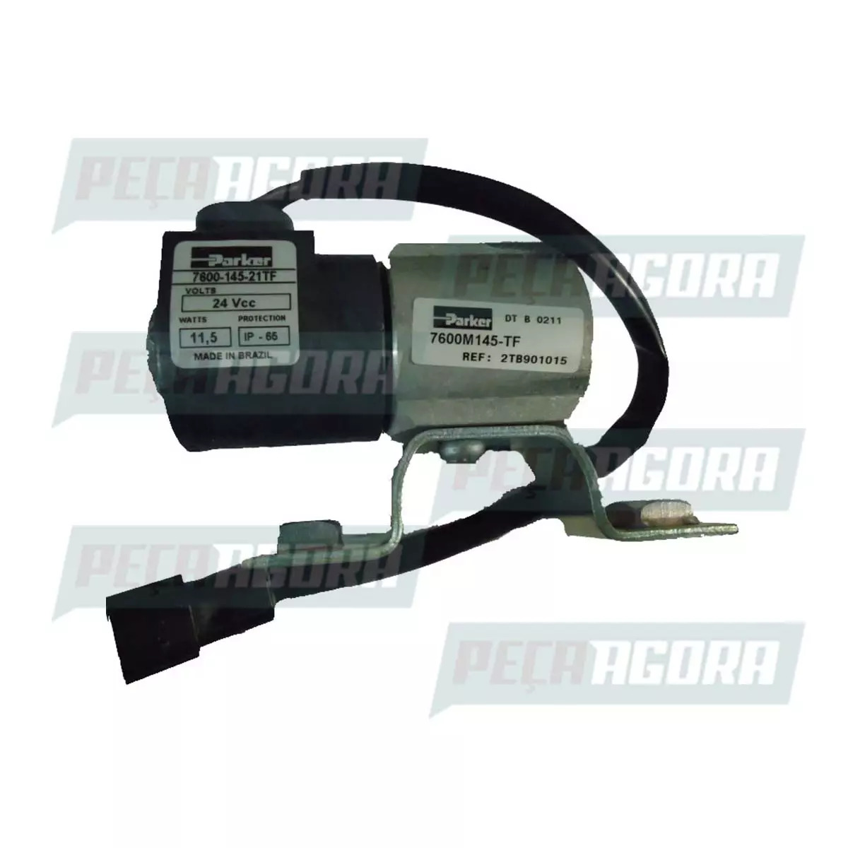 VALVULA SOLENOIDE 24V - M10x1 - 155mm VW ONIBUS MOTOR TRASEIRO 17260EOT, 18320EO