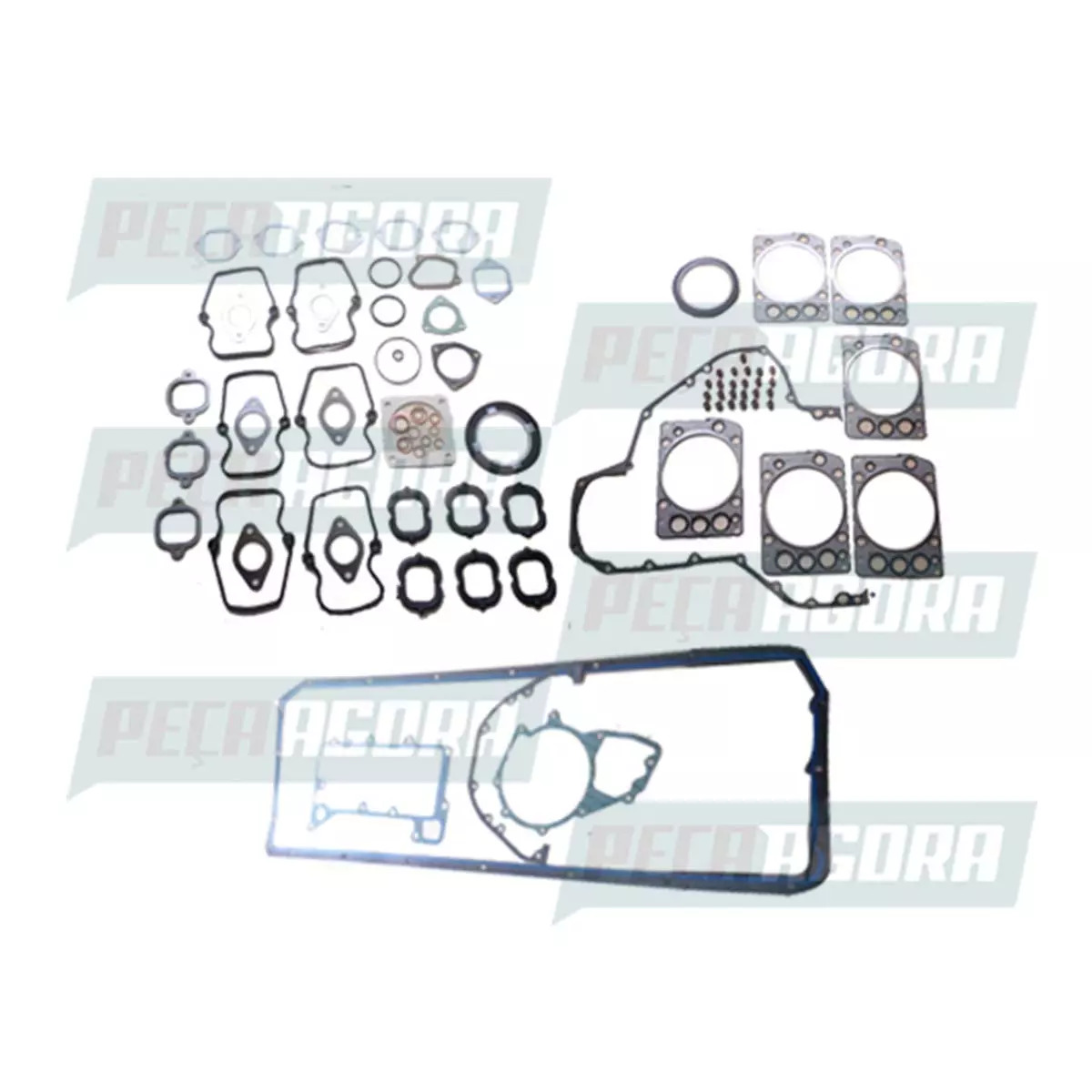 JOGO JUNTA MOTOR COMPLETO MBB OM457 ANTIGO JUNTA CABECOTE SEM REBAIXO COM RETENT