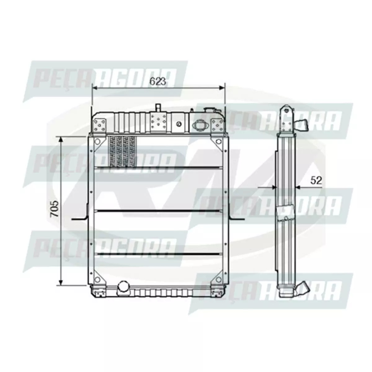 RADIADOR DE AGUA FORD SAPAO F12000L-F14000HD 95/98 MWM 6.10 (2SL121253K)