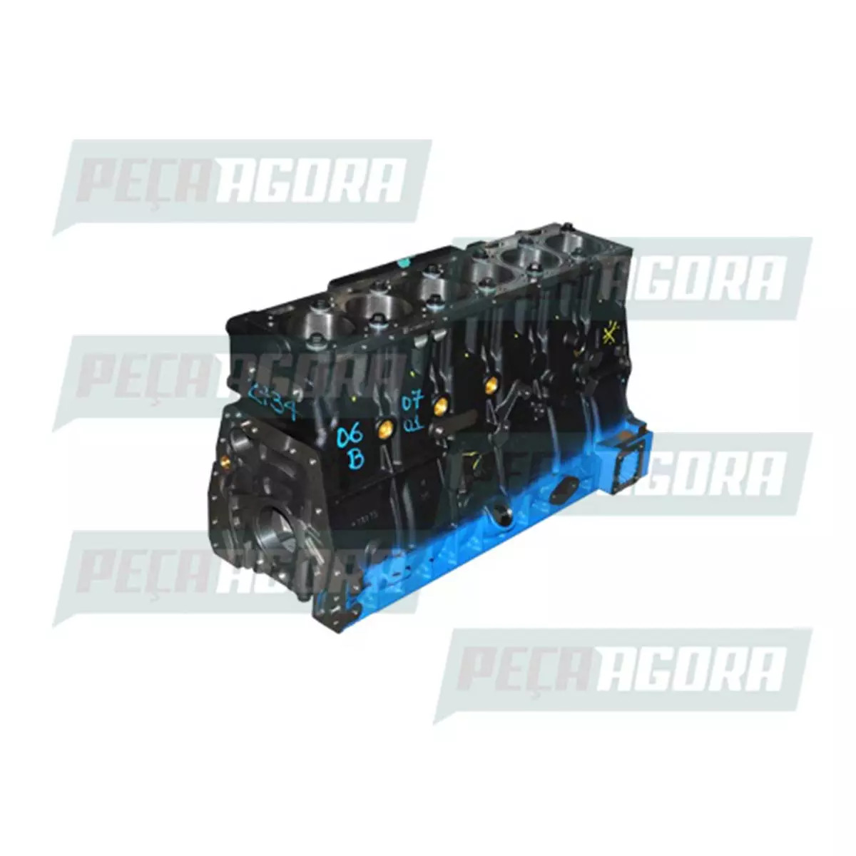 BLOCO MOTOR MWM VW 15.180 OD 15.190EOD 17.210EOD 6 CILINDRO (2W0103011)