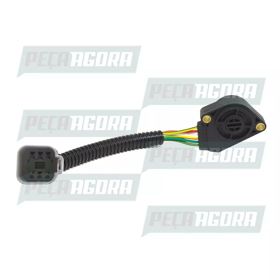 SENSOR PEDAL ACELERADOR 5 PINOS CONECTOR CINZA VOLVO FH FM 12    (21116880)