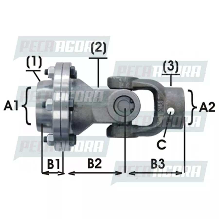 JUNTA BASCULANTE LUVA CURTA/CURTA (APLIC. CZ-101) ACO APLIC. DIVERSAS           