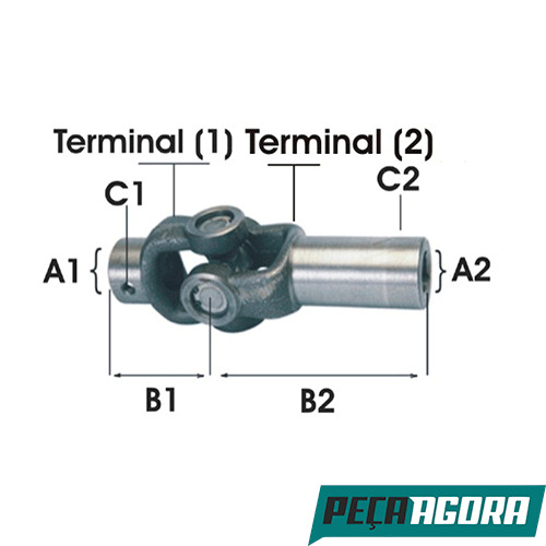JUNTA BASCULANTE LUVA CURTA/LONGA (APLICACAO CZ-204) ACO (CR141)