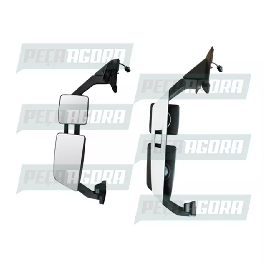 ESPELHO RETROVISOR DIR. C/DESEMBACADOR COMPLETO C/AUXILIAR (ELETRICO) VOLVO     