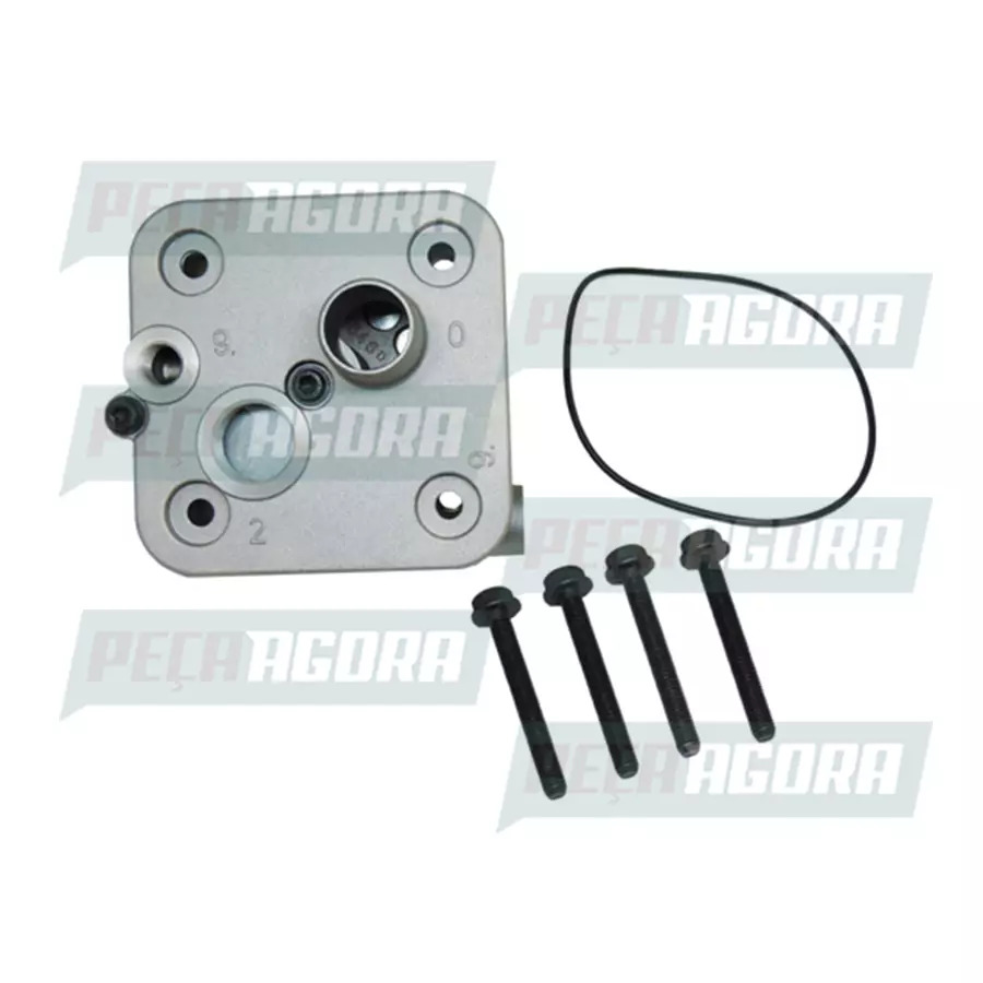 CABECOTE COMPRESSOR AR COMPLETO (COM 6 PARAFUSOS) MERCEDES            (001130791