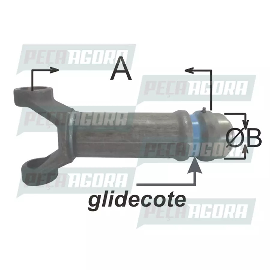 PONTUVA E LUVEIRA CARDAN (CONJUNTO) ACO 26 ESTRIAS A=343 MM B=90,20 MM PARA SCAN
