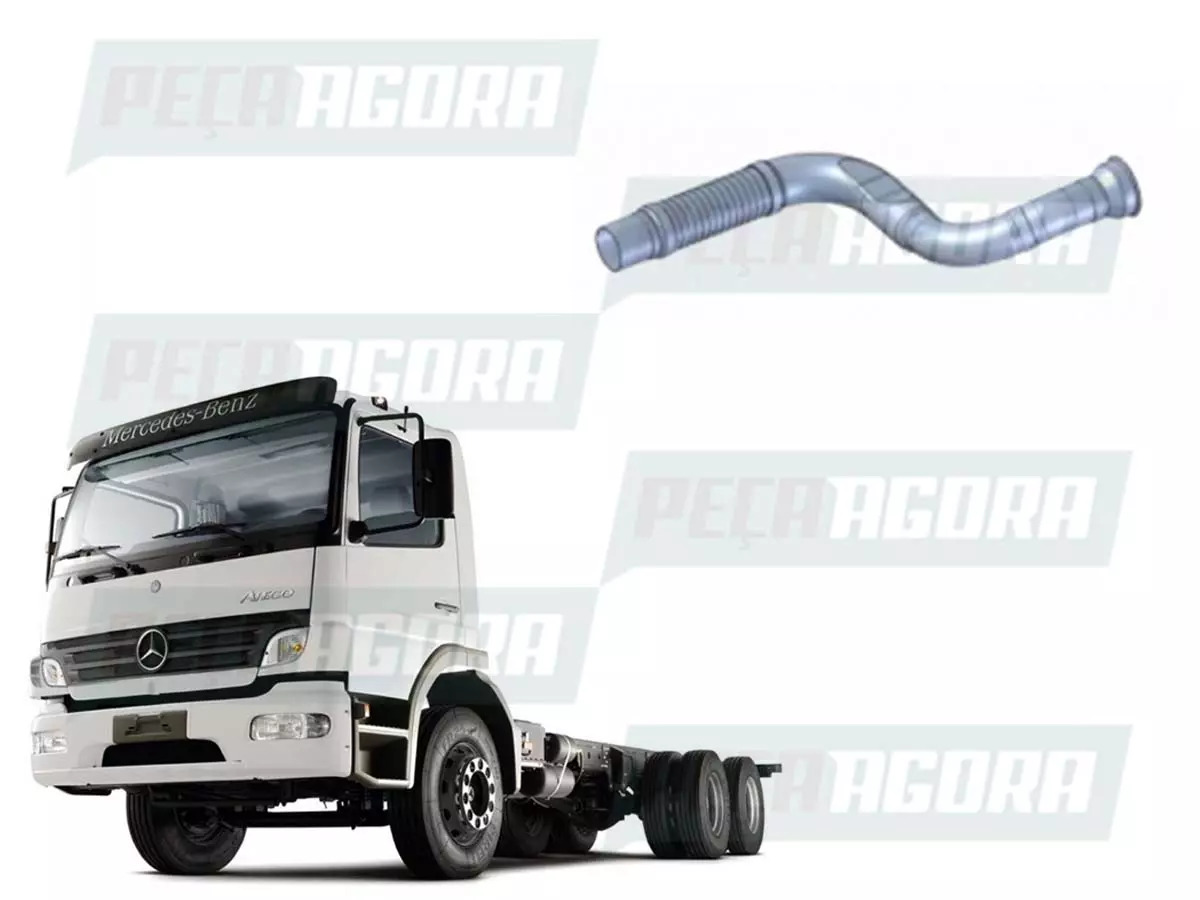 TUBO ESCAPE SAIDA MOTOR INOX MB ATEGO 2426 2429 EURO 5 (9584901119)