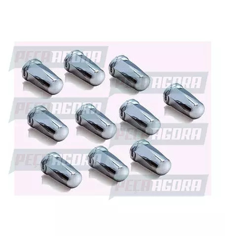 CAIXA COM 10 CAPA PORCA RODA CROMADA MINI BELGA 32 TRACAO (CX.455212**10)