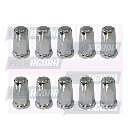 CAIXA COM 10 CAPA PORCA RODA CROMADA BELGA 33 TRACAO EXTRA (CX.456665**10)
