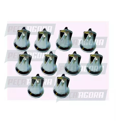 CAIXA COM 10 CAPA PORCA RODA CROMADA CHILENA HELICE 30 TRACAO EXTRA (CX.456681**