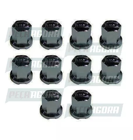 CAIXA COM 10 CAPA PORCA RODA CROMADA BEPO 19(M-158V)MERCEDES BENZ 608 (CX.059008