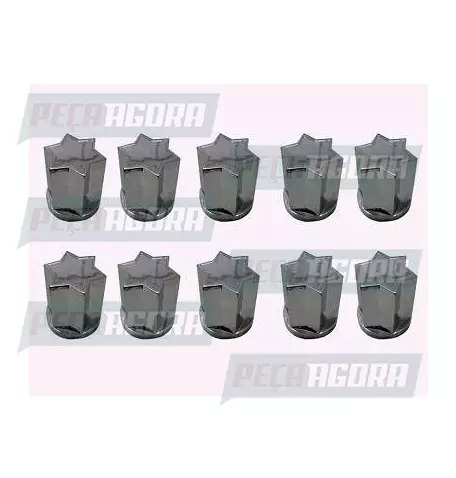 CAIXA COM 10 CAPA PORCA RODA CROMADA ESTRELA 32 TRACAO (CX.451734**10)