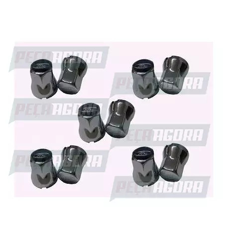 CAIXA COM 10 CAPA PORCA RODA CROMADA FORD 33 TRACAO TOP (CX.452840**10)