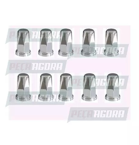 CAIXA COM 10 CAPA PORCA RODA CROMADA BELGA 32 TRACAO TOP (CX.444643**10)