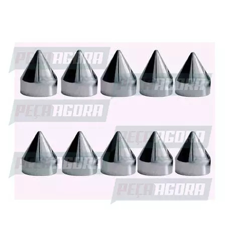 CAIXA COM 10 CAPA PORCA RODA CROMADA AMERICANA 18 TRACAO TOP (CX.445694**10)