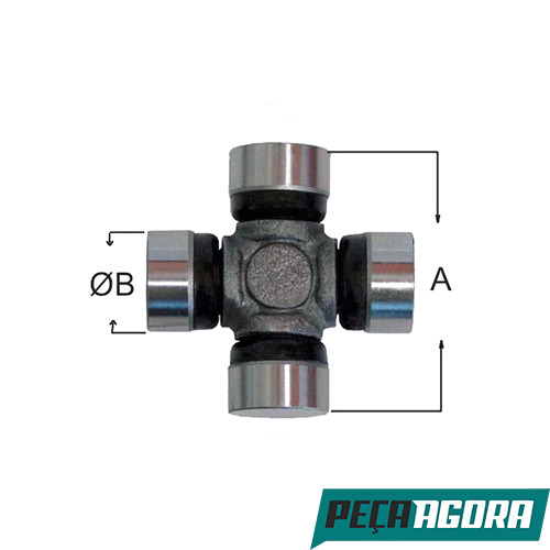 CRUZETA CARDAN A 47,60 B 19,10 APLICACAO DIVERSAS JUNTAS BASCULANTES (HCZ216)