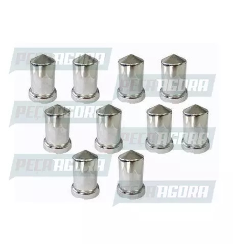 CAIXA COM 10 CAPA PORCA RODA CROMADA MEXICANA 18 TRACAO JETTA (CX.458190**10)