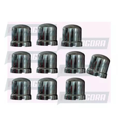 CAIXA COM 10 CAPA PORCA RODA CROMADA RUSSA 32/33 TRACAO TOP (CX.456290**10)