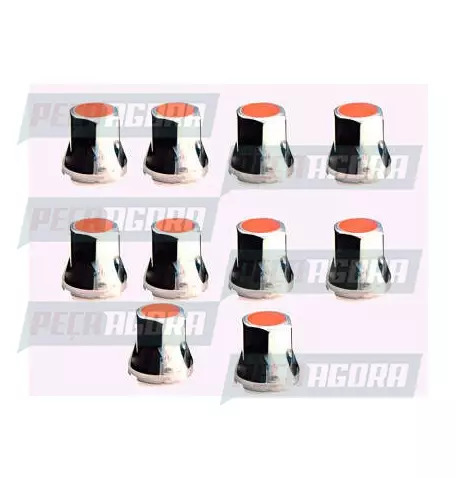 CAIXA COM 10 CAPA PORCA RODA CROMADA PADRAO 30 TRACAO COM REFLETIVO (CX.445711**