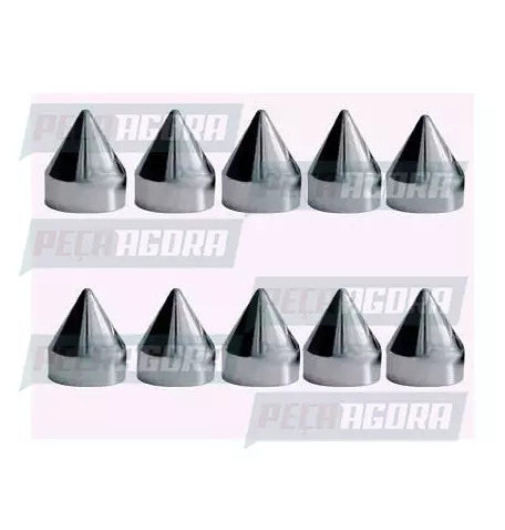 CAIXA COM 10 CAPA PORCA RODA CROMADA AMERICANA 30 TRACAO TOP (CX.450047**10)