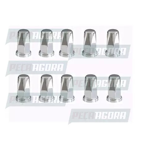 CAIXA COM 10 CAPA PORCA RODA CROMADA BELGA 27 TRACAO TOP (CX.453306**10)