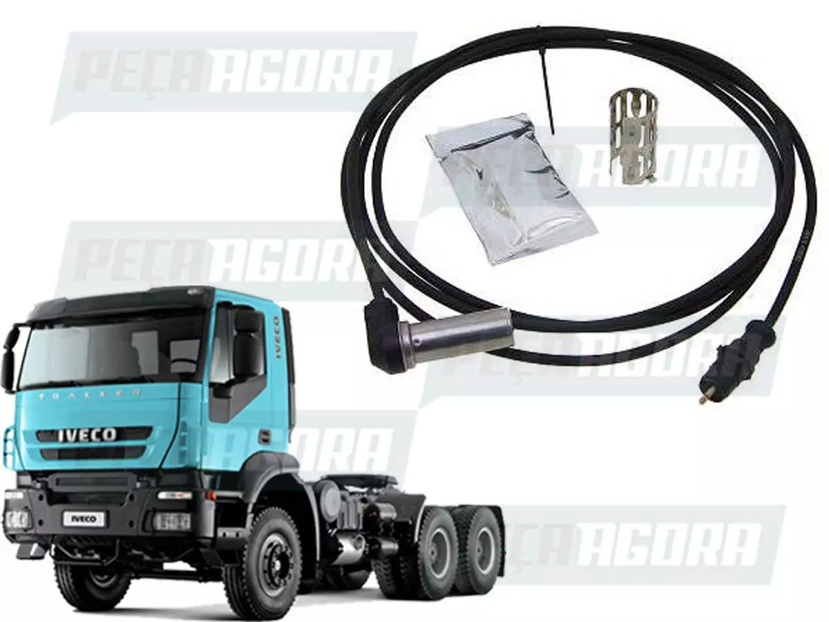 SENSOR FREIO ABS EIXO TRASEIRO 2300MM PARA IVECO CURSOR STRALIS TRAKKER DAILY 70