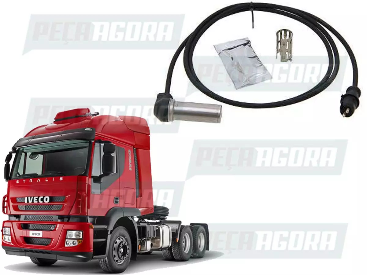 SENSOR FREIO ABS DIANTEIRO 90 GRAUS 1250MM PARA IVECO STRALIS EUROCARGO TRAKKER 