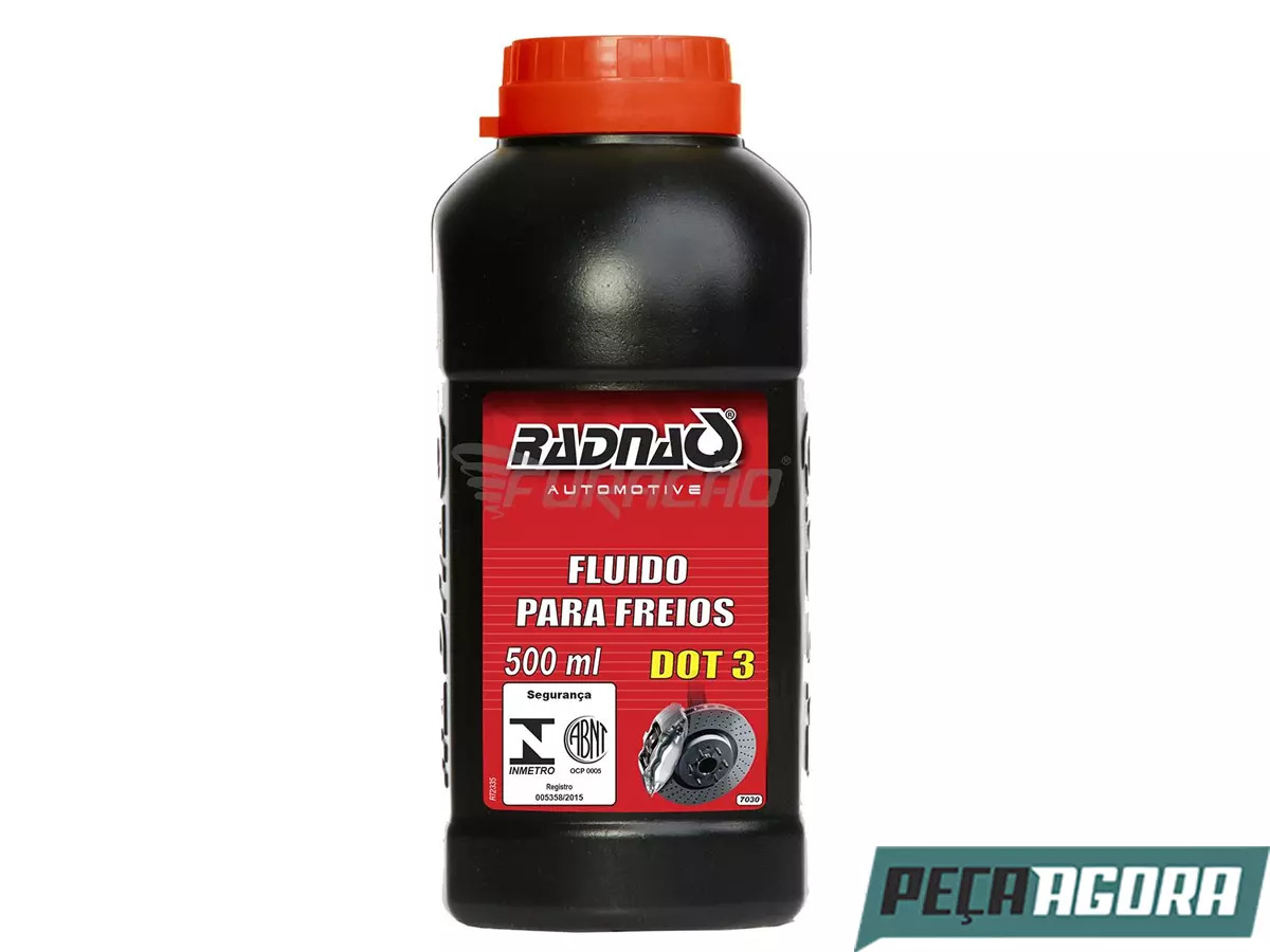 CAIXA 24 FLUIDO FREIO DOT3 UNIVERSAL 500ML RADNAQ (CX.RQ7030-12**24)